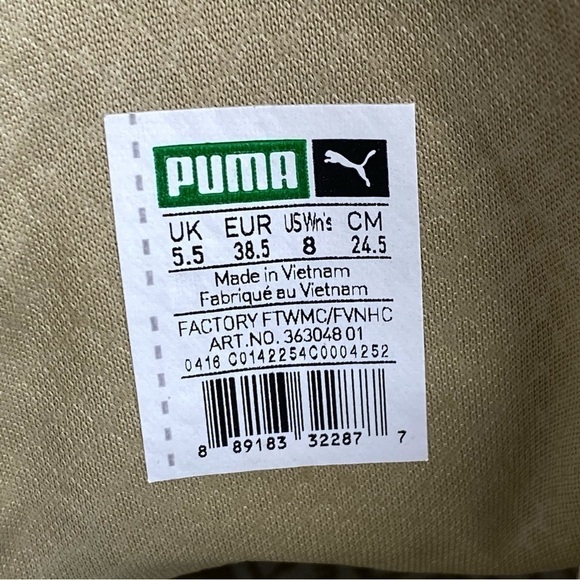 Puma Match Snake Leather Low Top Lace-up Casual Sneakers Women's size US 8 - Picture 10 of 10